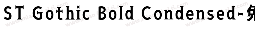 ST Gothic Bold Condensed字体转换
